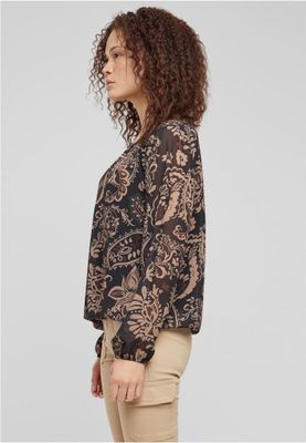 Chiffon blouse with Ornament print