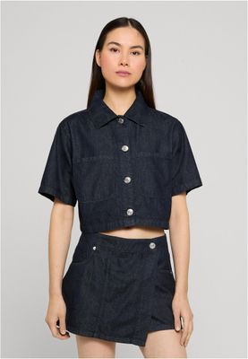 Skjorta för dam i denim – blå tvättad