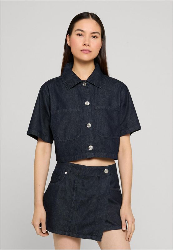 Skjorta för dam i denim – blå tvättad