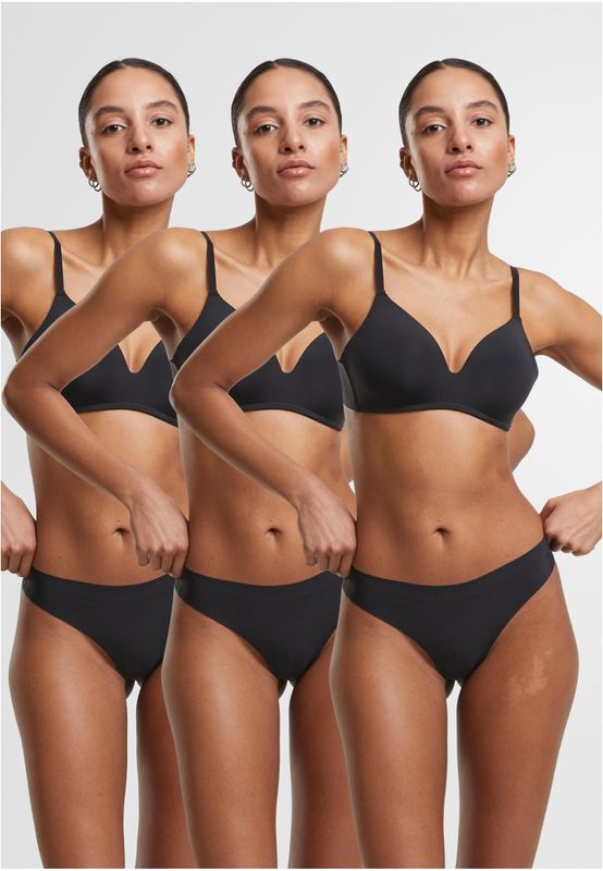 Sömlösa Laserskurna Tanga trosor 3-Pack