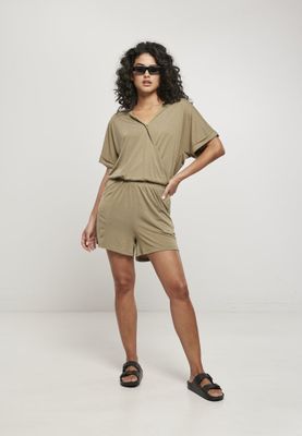 Short jumpsuit v-neck