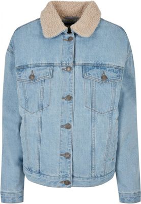 Ladies Oversized Sherpa Denim Jacket
