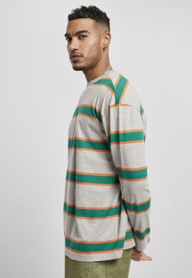 Men's long-sleeved wide-striped oversize sweater