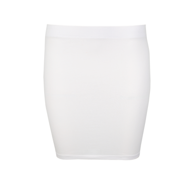 Klassisk strapless top med elastisk nederkant – vit