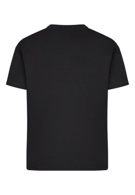 T-shirt för dam med hjärtformad logotyp – svart