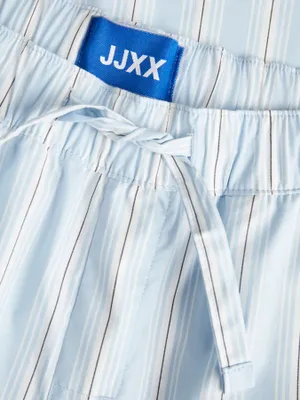 Avslappnade Poplin byxor med Dragsko