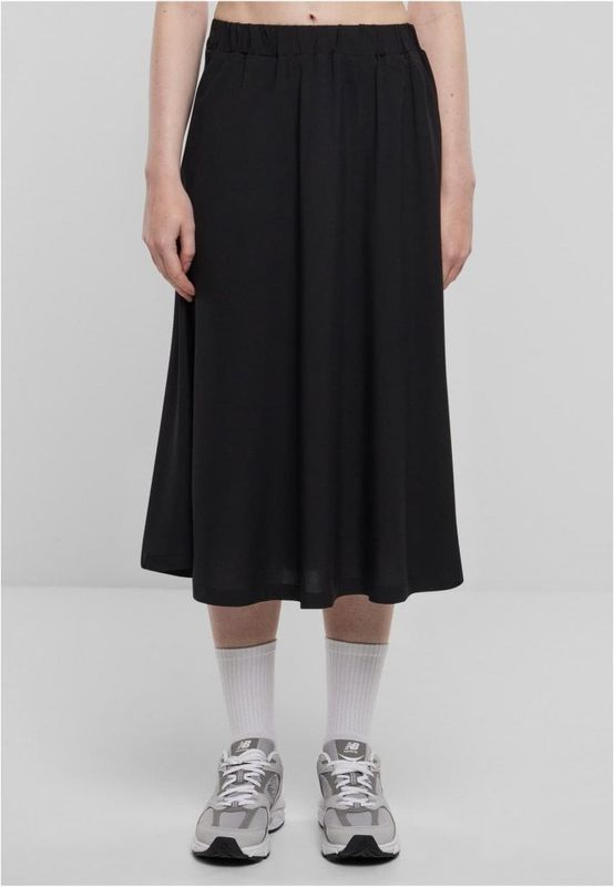 Black long skirt in viscose
