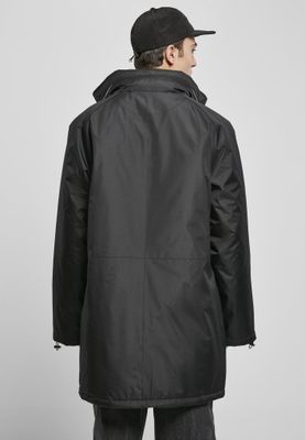 Knee-length black jacket men