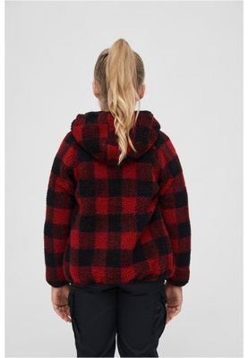 Teddy jacket checkered black/red - Child