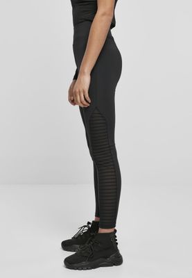 Ladies Highwaist Biker Tech Mesh Leggings