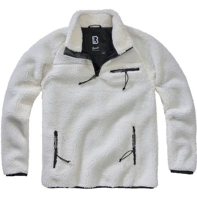 White fleece jacket teddy pullover