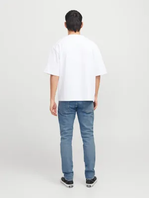 Ljusblå slim fit jeans med stretch - GLENN