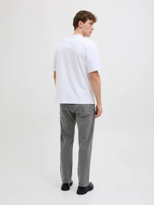 Grå jeans i relaxed fit herr - CHRIS