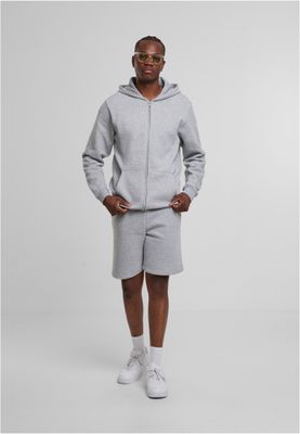 Basic Essential Zip Hoody Huvtröja för herr – heathergrey