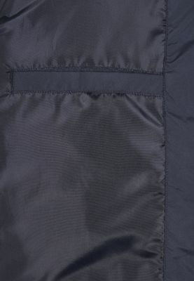 Three-colored padded men's jacket with hood