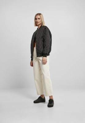 Oversize quiltad bomberjacka dam