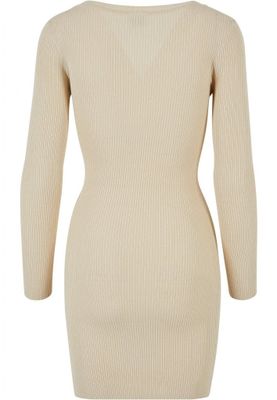 Ribbed dress with long sleeves