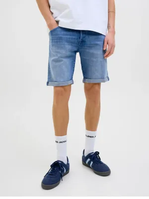 Klassiska blå jeansshorts herr