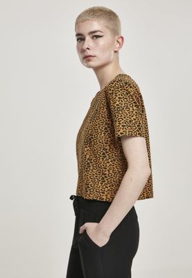 Leopard patterned short t-shirt ladies