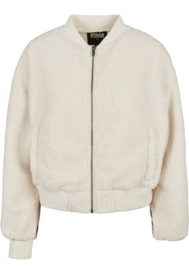 Ladies Oversized Sherpa Bomber Jacket