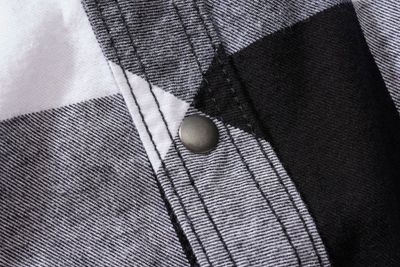 Sleeveless flannel shirt white/black