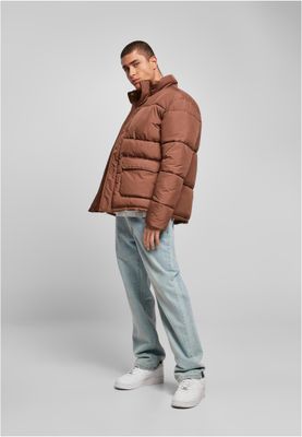 Short Puffer Jacket för herr – bark