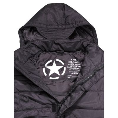 Lined vest with detachable hood