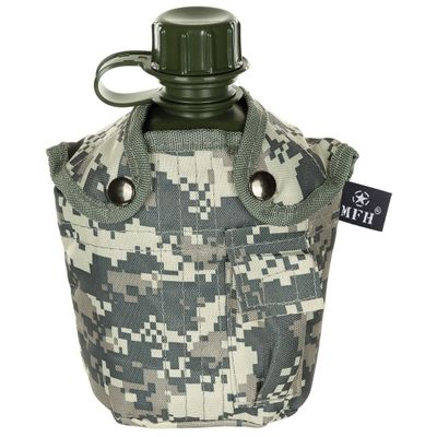 US field bottle with camo case