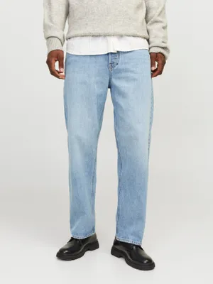 Ljusblå tvättade jeans herr - EDDIE