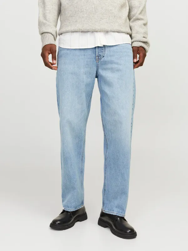 Ljusblå tvättade jeans herr - EDDIE