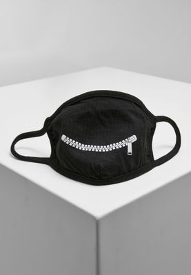 Face mask with a happy zipper