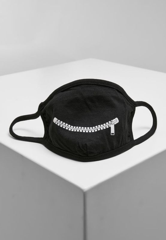 Ansiktsmask med en glad dragkedja