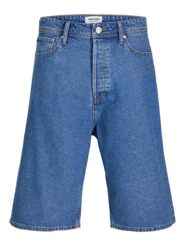 Klassiska jeansshorts herr – hög midja blå