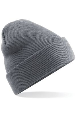 Gray beanie in acrylic yarn