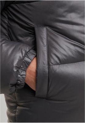 Ingen tydlig design Shiny Puffer Jacket With Hood Jacka för herr – magnet