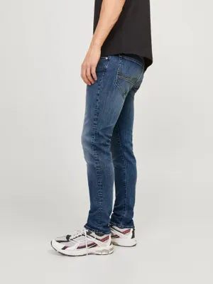 Blå super stretch slim fit jeans - GLENN