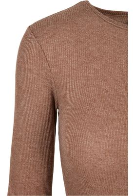 Ribbad klänning för dam – mörk khaki