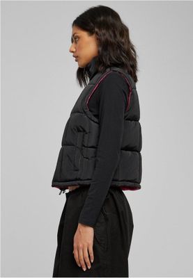 Ladies' reversible short puffer vest
