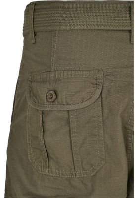 Cargo shorts with belt and ripstop