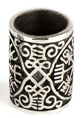 Vegvisir skægperle 925 sølv