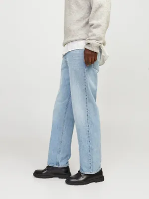 Ljusblå tvättade jeans herr - EDDIE