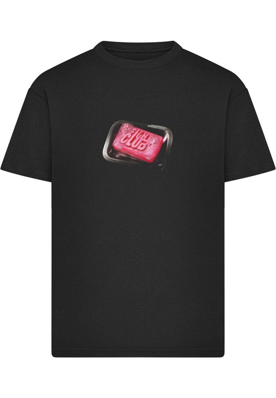 T-shirt för herr i bomullsjersey med fight – svart