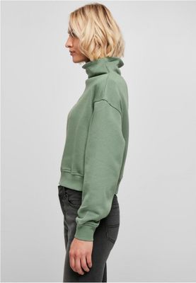 Ladies Organic Short High Neck Crew