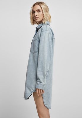 Ladies Oversized Denim Shirt Dress