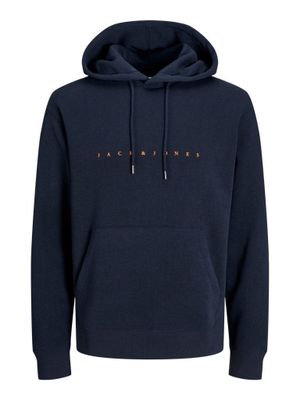 Navy JJ logo hoodie men