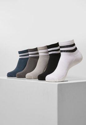 Sporty Half Cuff Logo Socks 5-Pack