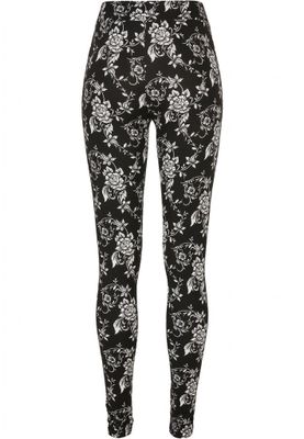 Black rose leggings