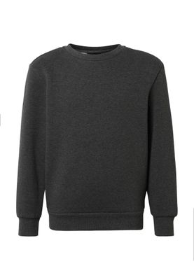 Tröja för barn med fluffy Crewneck – kolgrå
