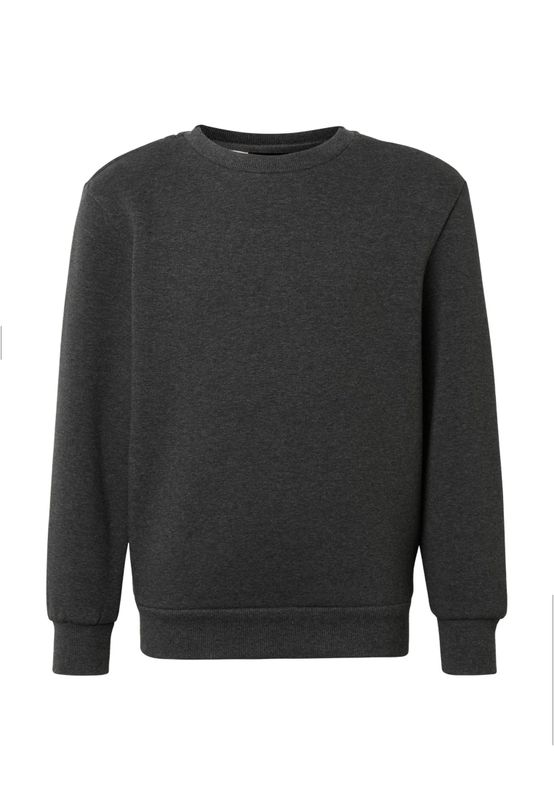 Tröja för barn med fluffy Crewneck – kolgrå