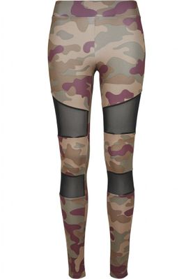 Camo leggings med meshtyg redwood camo